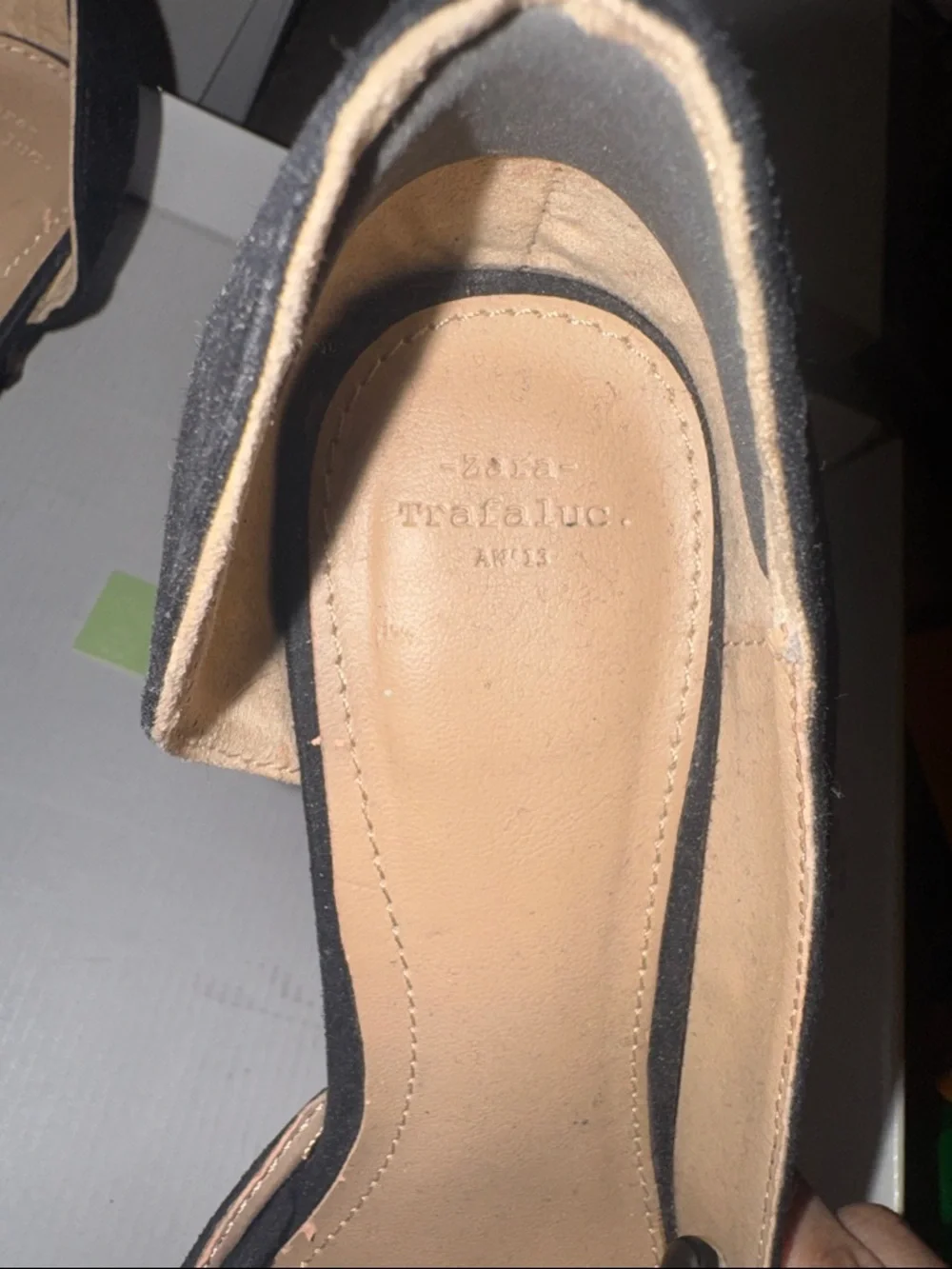 Zara Black Pointed-Toe D'Orsay Heels - Picture 3 of 5